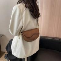 Bolso de Mano con Tapa Abatible de Color Sólido Bolso Ancho para Hombro con Correa para Mujer - details 5
