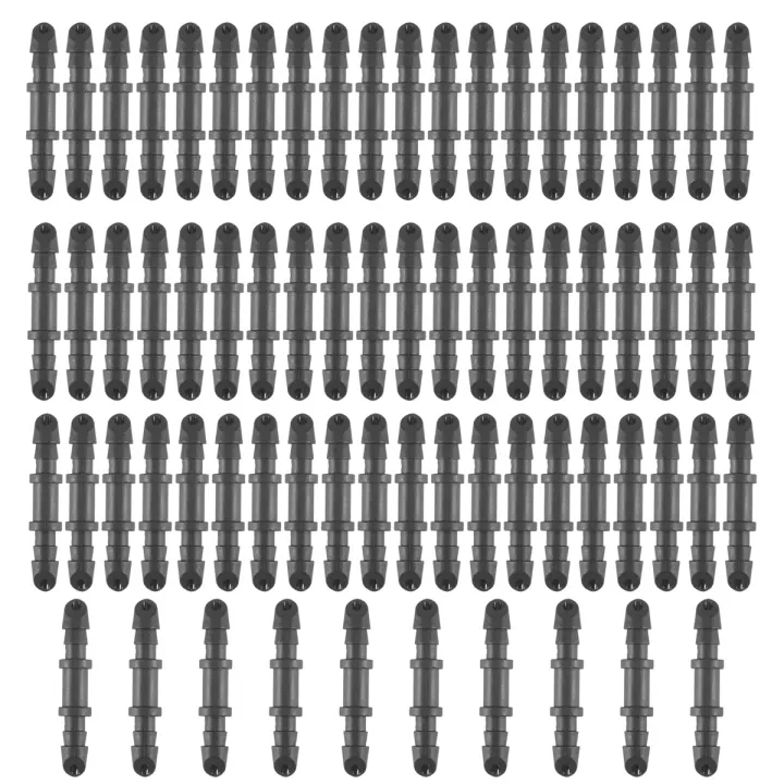 Paquete de 70 riego por goteo Universal conector de acoplamiento de púas de 1/4 pulgadas, conectores de púas para tubería de goteo de 1/4 pulgadas - 1