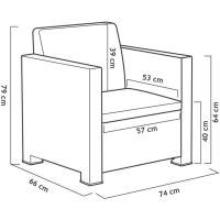 Conjunto de muebles de jardín para exteriores de 4 plazas |   Fabricado en España con Materiales Reciclados - details 1
