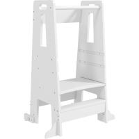 Taburete de Aprendizaje Ajustable para Niños +3 Años Seguridad en la Cocina Baño Blanco - details 0