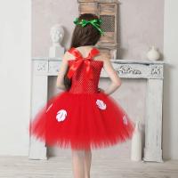 Vestido tutú para niñas de la isla hawaiana, disfraz de Lilo de dibujos animados, disfraz de cosplay elegante para niños, vestidos de princesa de fiesta Hula de playa con guirnalda de flores - details 12