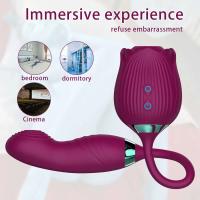 Lamiendo Rose-vibrador estimulador del clítoris Oral NippleThrusting consolador 2 en 1 juguete para mujeres productos sexuales para adultos - details 6