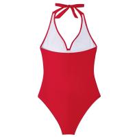 Traje de baño sexy 2025 con espalda cruzada y cuello en V, bikini de una pieza. - details 10