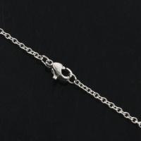 Cadena de joyería para mujer, collar de acero inoxidable "O", plateado, 2 mm de ancho, 65 cm de largo - details 5