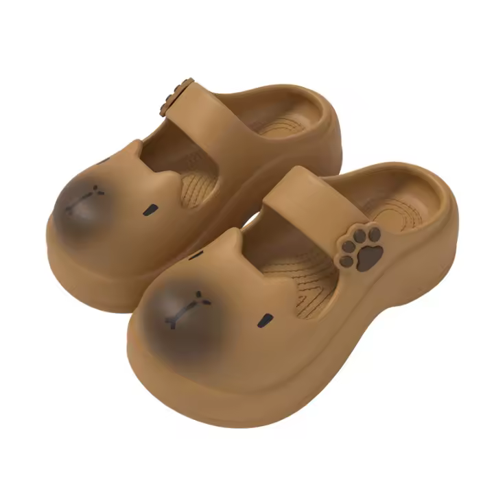 Kapibara agujero zapatos de las mujeres nuevo verano desgaste Mary Jane sandalias de playa bolsa cabeza media zapatillas - 1