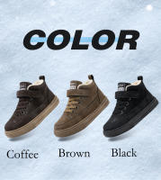 Zapatos informales para niños, zapatillas altas, zapatos deportivos para niños, zapatillas de nieve planas suaves y ligeras de piel cálida para invierno, zapatos de algodón para niños - details 4