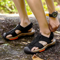 Novedad de verano para hombre, sandalias huecas transpirables, deportes al aire libre y ocio, zapatos de playa grandes antideslizantes - details 23