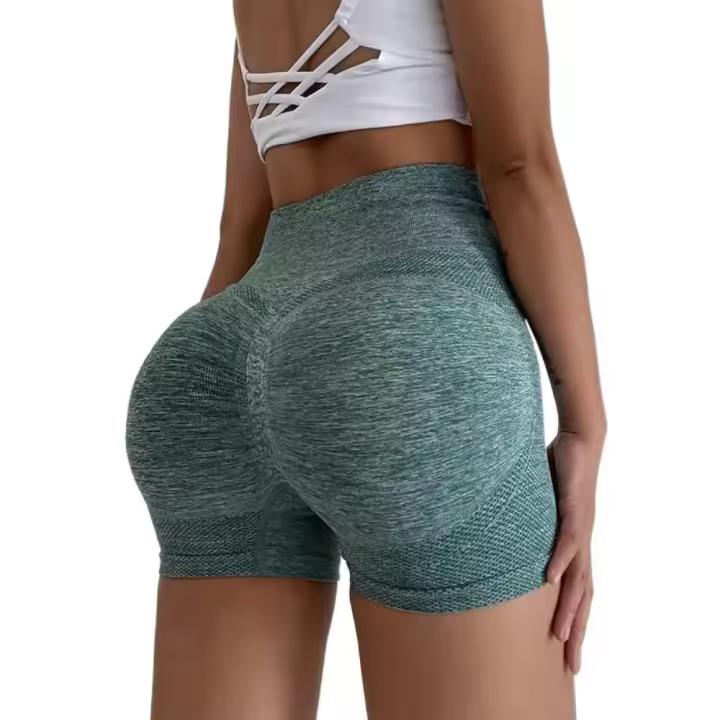 Pantalones cortos de Yoga ajustados lavables para mujer, ropa deportiva sin costuras de cintura alta, mallas elásticas para Fitness y correr - 1