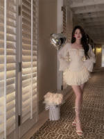 Vestido pesado estilo ballet francés picante para niña con mangas largas ceñido a la cintura, falda de princesa suave y dulce, falda esponjosa para - details 2