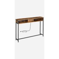Mesa de Consola de Vidrio Templado Dorado Mesa de Entrada Ajustable con Marco de Metal para Sala de Estar - details 14