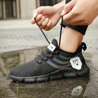 Zapatos deportivos informales para hombre, zapatillas ligeras transpirables, zapatillas para correr de malla negra para exteriores, zapatillas deportivas para correr, Tenis para caminar - details 6