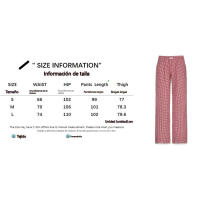 BUNO-Pantalones de encaje a rayas para mujer, Pantalones rectos de pierna ancha con cintura elástica y cordón, ropa de calle holgada para primavera y verano, pantalones de chándal informales - details 7