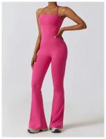 Monos de Yoga informales para mujer, chándal de una pieza, ropa deportiva, conjunto de gimnasio, pantalones acampanados - details 3
