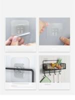 Estante de especias de material montado en la pared no perforado para cocina, estante para fregadero de platos de cocina - details 10