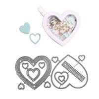 Llavero troquelado con forma de corazón, plantilla de corte de Metal, coctelera, troqueles artesanales, plantilla para álbum de recortes, tarjeta de papel, cuchillo perforador - details 0