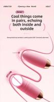 Peach doble bala saltando huevo adulto juguete masturbador sexo vibrador control remoto clitoris estimulación - details 2