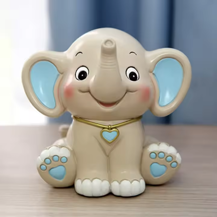 Banco de Monedas Elefante en 4 Colores para Niños y Niñas Regalo de Año Nuevo Decoración de Hogar y Habitación - 1