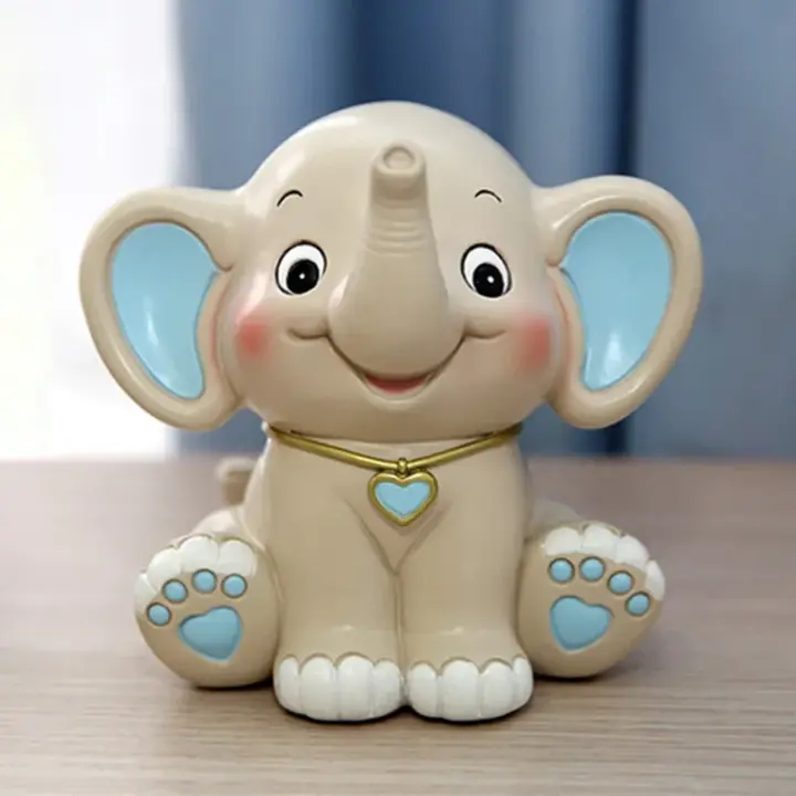 Banco de Monedas Elefante en 4 Colores para Niños y Niñas Regalo de Año Nuevo Decoración de Hogar y Habitación - 1