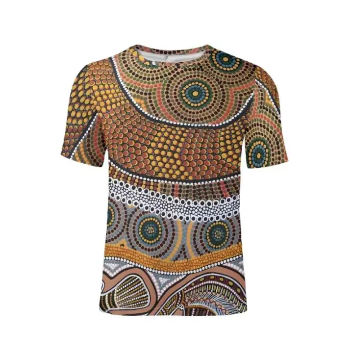 Camiseta estampada de manga corta australiana, camisa de talla grande para hombre, ropa informal de alta calidad - 1