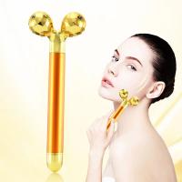 Barra de Estiramiento Facial de Oro 24 Quilates Rodillo de Vibración Masajeador Adelgazante Palo Facial Belleza Facial Herramientas de Cuidado de la Piel - details 1