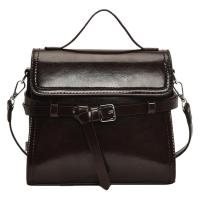 Nuevo Bolso Retro de Gamuza 2025 Estilo Contraste para Mujeres Bolso de Hombro Portátil con Hebilla de Cinturón - details 0