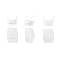 Conjunto de dos piezas para mujer, camisola sexy ajustada con fruncido, moda 2024, muy vendido. - details 39