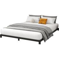 Cama con Plataforma de Metal, Marco de Cama de 140 x 200 cm, Cama de Metal con somier de láminas de Metal, Moderna Cama de Metal para Adultos, niños, Adolescentes, fácil Montaje - details 25