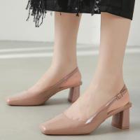 Sandalias de Tacón Alto Informales para Mujer Comodidad con Estilo, Boca Profunda, Correa Trasera, Punta Cuadrada - details 6