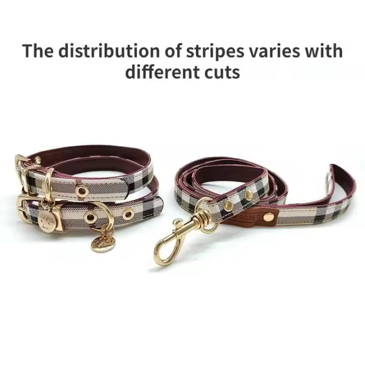 Juego Collar correa ustables de cuero a la moda perros, suministros mascotas, collares medianos y grandes, regalo para perros - 1