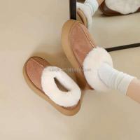Nuevas botas mullidas por encima de la rodilla de alta calidad con zapatos de mujer de piel cálidos antideslizantes y baratos para invierno sin logotipo - details 4