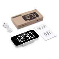ORIA Reloj Despertador Digital, Reloj de Noche Digital con Modos de luz Nocturna de 10 RGB, Pantalla Grande de 16.8 cm, 5 Luminosidades Ajustables, Alarma Doble, Repetición, Puerto de Carga USB - details 7