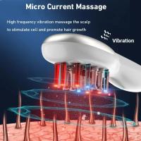 Peine eléctrico de microcorriente para masaje del cuero cabelludo, EMS para el crecimiento del cabello, terapia de luz LED roja y azul, cepillo de masaje con vibración de microcorriente - details 3
