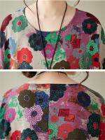Vestido Vintage de Algodón de Manga Larga Talla Grande, Elegante y Suelto para Mujeres - details 7