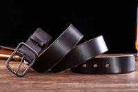 Cinturones de diseñador para hombre, piel de vaca auténtica de alta calidad, color marrón, de lujo,talla grande, 100% grano real - details 58