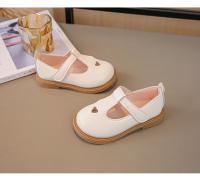 Zapatos de cuero de princesa para niñas, zapatos planos con correa en T, calados con corazón, bonitos y suaves, primavera y otoño, 2024 - details 15