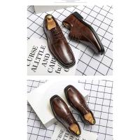 Zapatos De Tela Genuina Para Hombre 2024 Zapatos Sociales De Moda Zapatillas De Cuero Original Loafers Slip Resistente Al Desgaste Para Primavera/Otoño - details 8