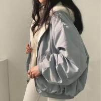 Chaqueta Abrigo de Moda Coreana para Mujer Gruesa, Cálida, Abajo, Estilo Casual, Manga de Cremallera - details 10