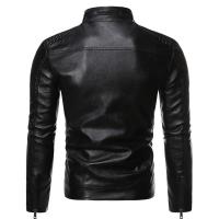 Chaqueta de Cuero con Estilo Coreano de Moda Ligera, Ajuste Casual, Manga de Béisbol Delgada - details 1