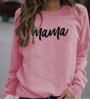 Sudadera con capucha de invierno para niña, jersey de manga larga o cuello de lana suelto con letras de madre impresas - details 3