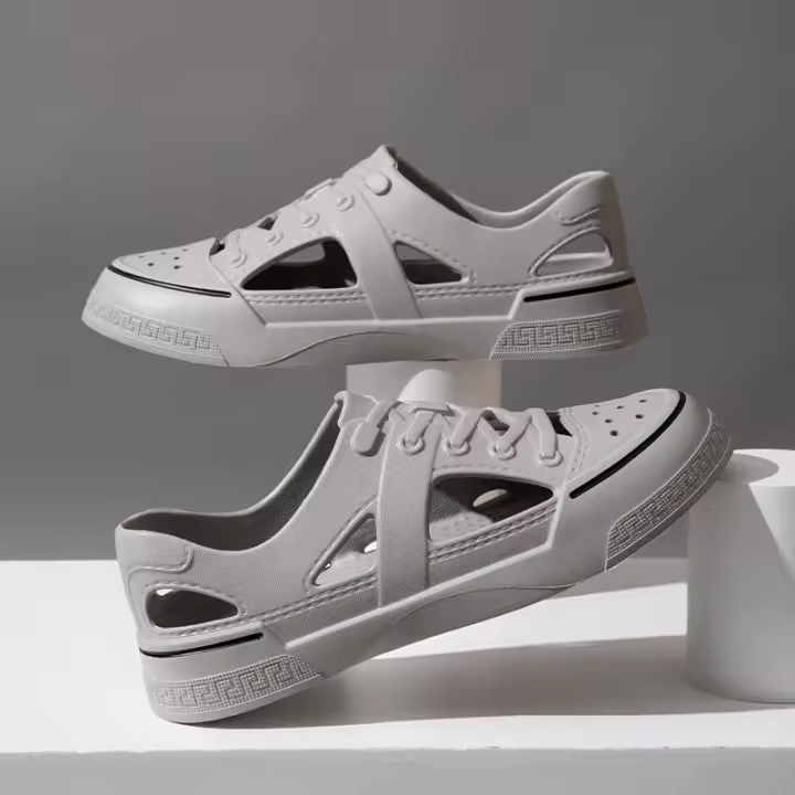 Nuevo agujero zapatos pareja baotou playa vadeando sandalias de los hombres y las mujeres tendencia casual. - 1