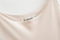 Vestido de Verano para Mujer Cintura Adelgazada, Hombros Torsionados, Largo hasta la Rodilla - details 1