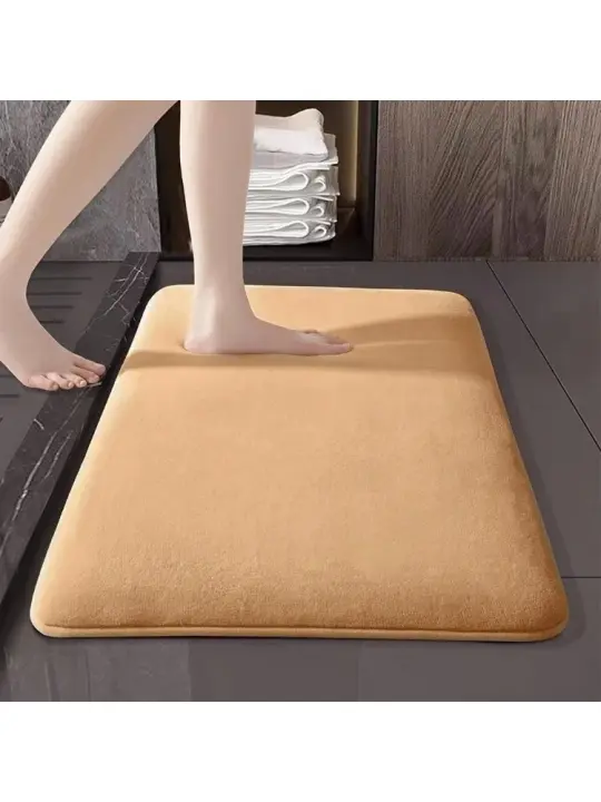 Alfombra de baño de espuma viscoelástica Alfombra de baño antideslizante Alfombra de piso ultra suave Antideslizante Absorbente de agua - 1