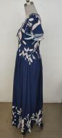 Vestidos de mujer, divididos, cuello en V, elegantes, cintura, vestidos largos - details 6