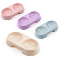 Macaron-cuenco doble para gatos, bandeja de plástico para beber comida, alimentador, suministros para mascotas, accesorios - details 3