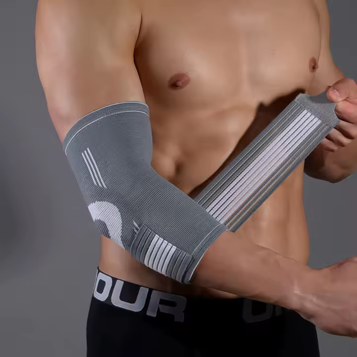 Codera de nailon para Fitness, almohadillas de soporte para codo de compresión antideslizantes resistentes al desgaste, protección elástica, almohadilla para brazo transpirable - 1