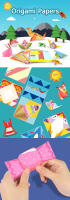 54 Uds. De papeles creativos DIY de Origami, clase de arte de vida Animal colorida, materiales hechos a mano, diversión familiar, regalo de fiesta de cumpleaños para niño y niña ZYF - details 0