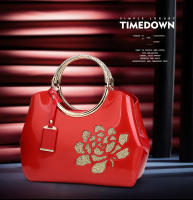 2025 nuevo bolso de charol rojo de moda bolso de mujer cáscara de cuero brillante bolso de mujer bolso de mensajero de hombro - details 4