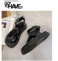 Sandalias de verano con punta redonda, estilo de Color sólido, versión, zapatos individuales cómodos para mujer - details 16