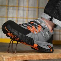 Zapatillas de trabajo con punta de acero para hombre, zapatos de seguridad a prueba de perforaciones, botas, calzado de seguridad indestructible a la moda, novedad de 2023 - details 13