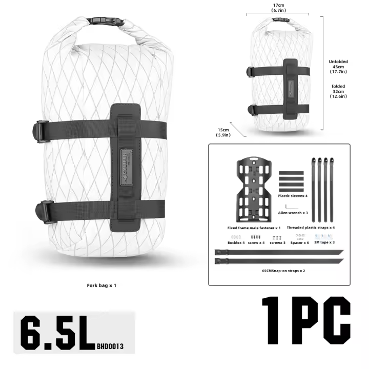 Rhinowalk-bolsa para horquilla delantera de bicicleta, resistente al agua, de liberación rápida, para Mtb, carretera, grava, almacenamiento de ciclismo, soporte de hasta 15Kg - 1